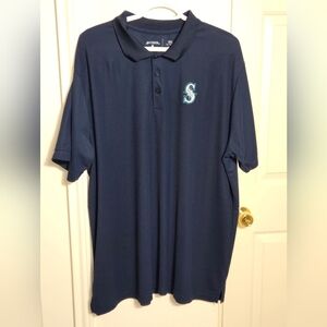 Seattle Mariners Navy Blue Polo Shirt XXL